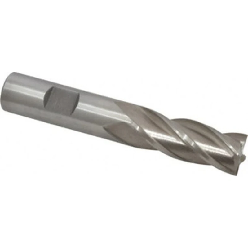 Value Collection 5/8, 1-5/8 LOC, 5/8 Shank Diam, 3-3/4 OAL, 4 Flute, Cobalt Square End Mill Single End, Uncoated, Spi...